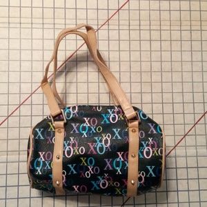 XOXO black rainbow purse